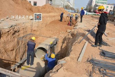 华兴路道路改造地下工程完成80%